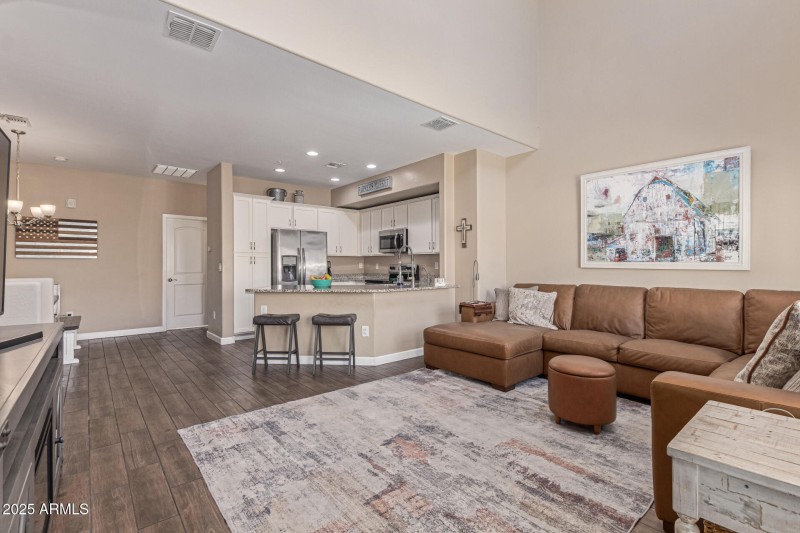 living room/ kitchen