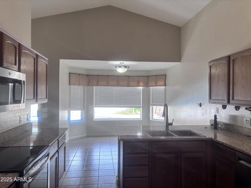 Kitchen View Toward Bay Window Dining