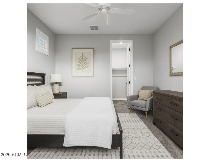 AI Serene Modern Bedroom with Natural Li