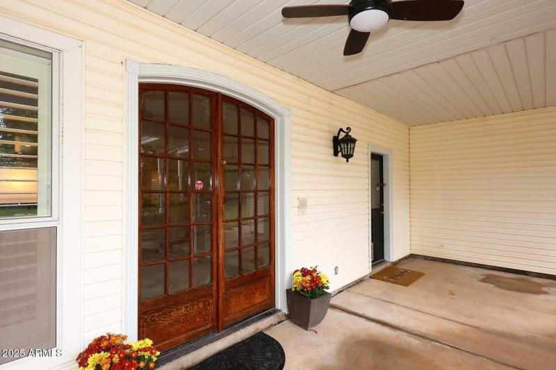 Covered Patio-Antique Door