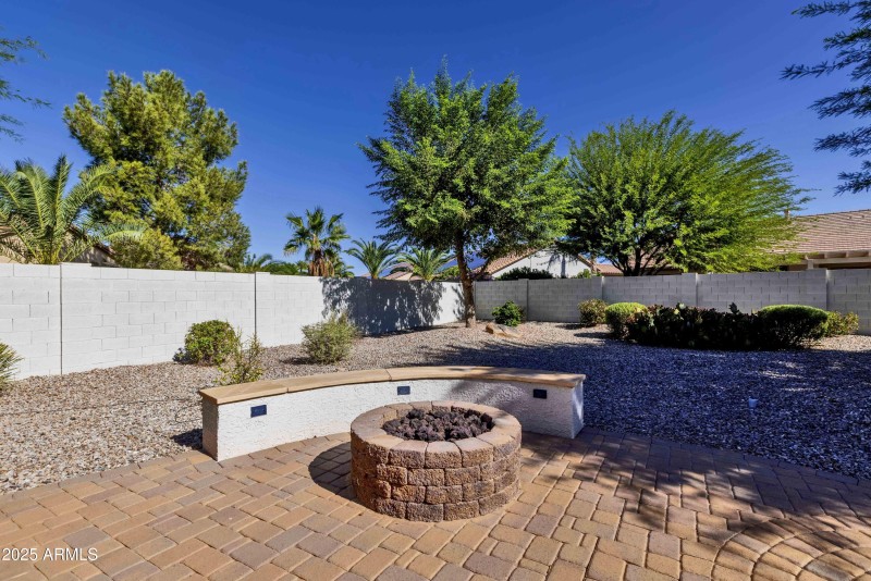 Close up of Fire Pit and Seating Area