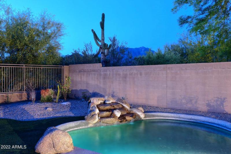 Night-Pool Waterfall