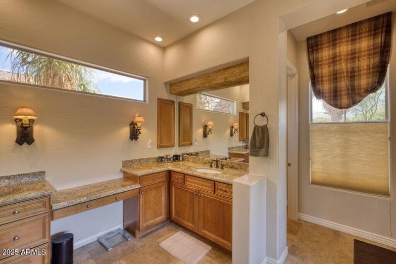 Separate sinks and vanity