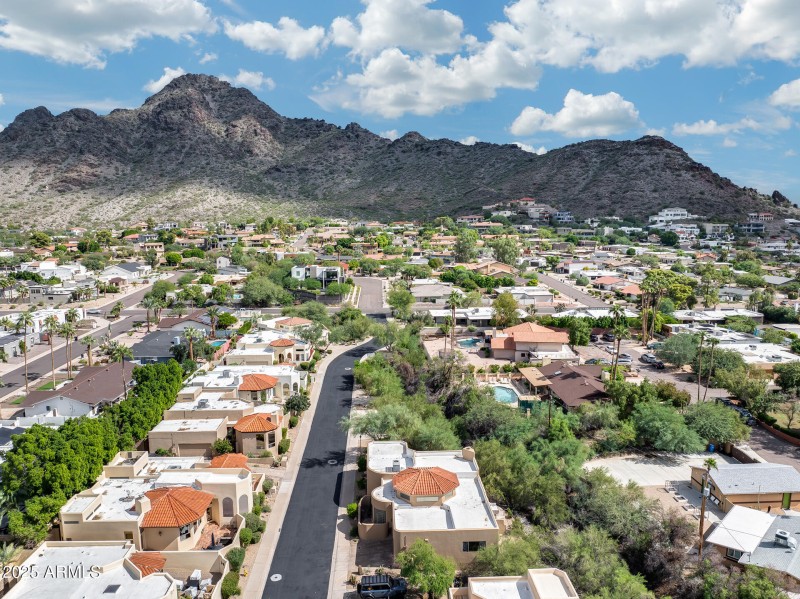 Aerial View of Home & Mountains