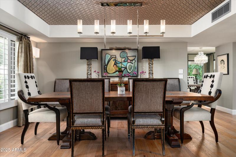 Formal Dining w/ Upholstered Ceiling