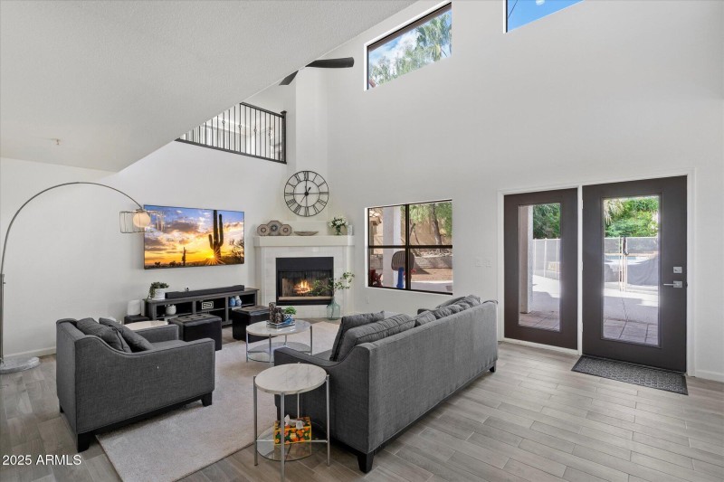 Fireplace in family room