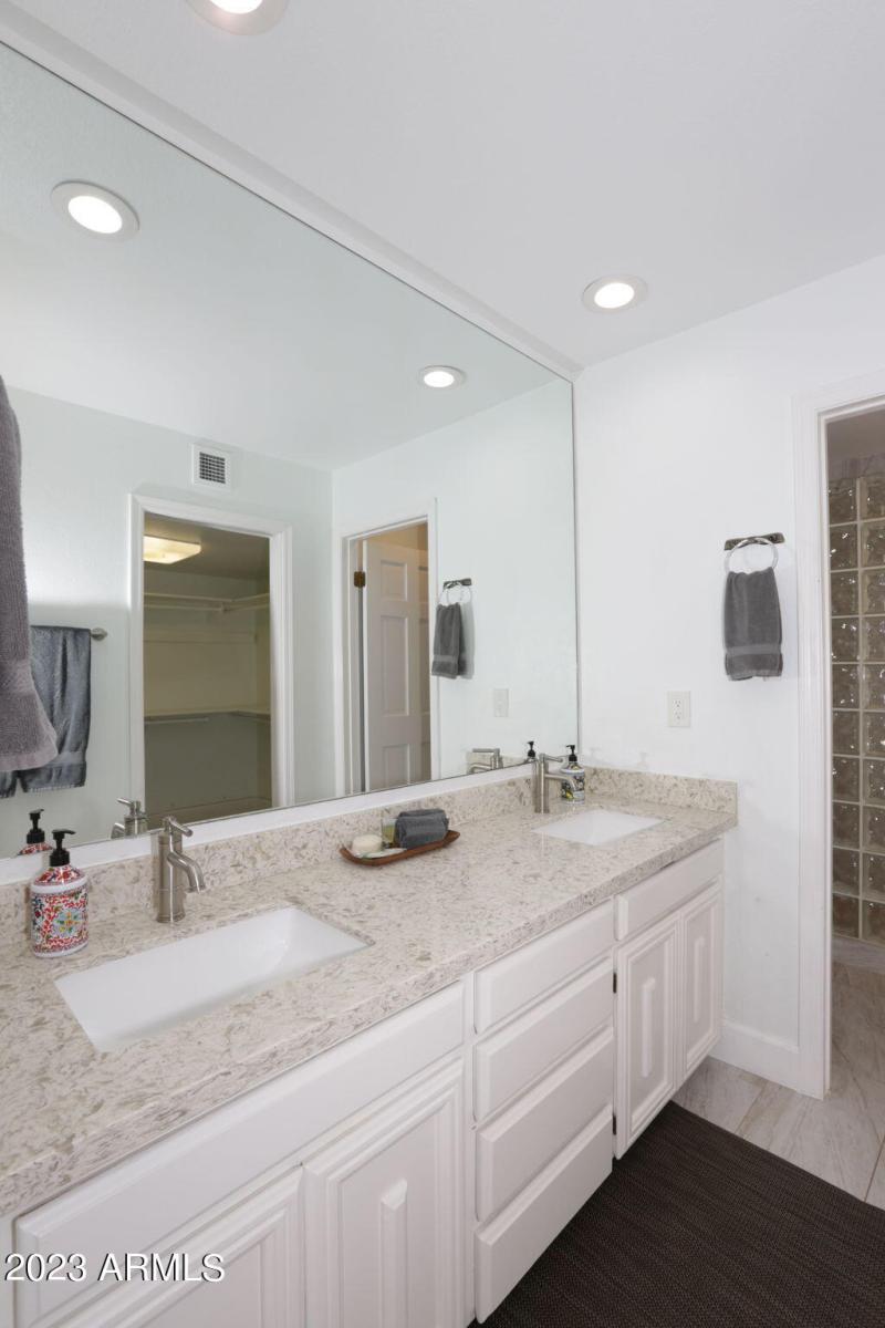 Primary Bathroom dual sinks