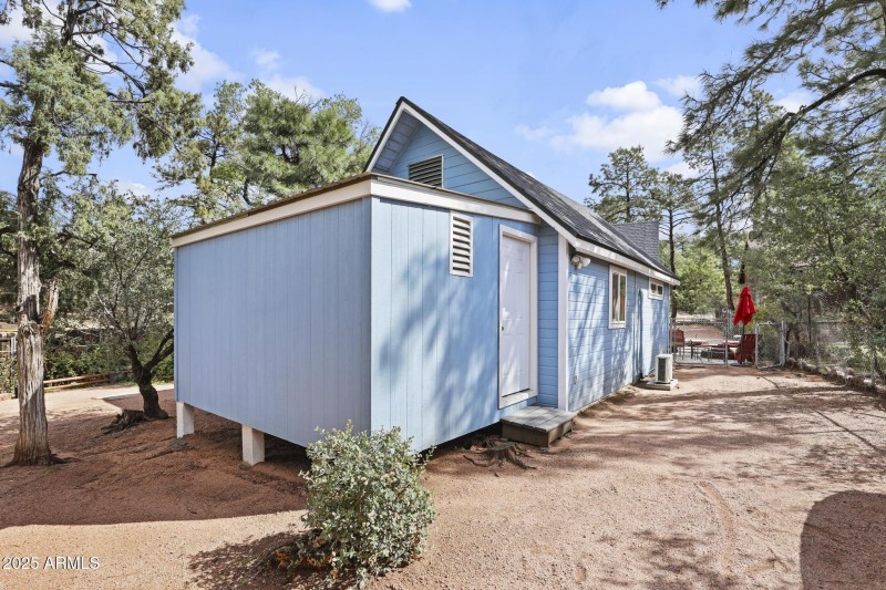 Storage attached to guest house