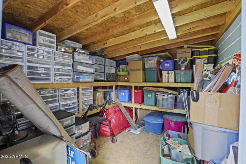 Inside guest house storage