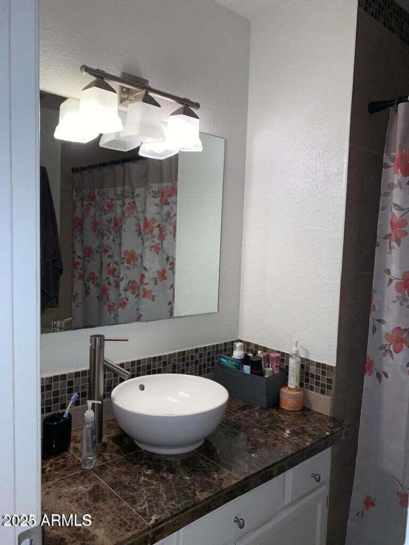 bathroom sink area