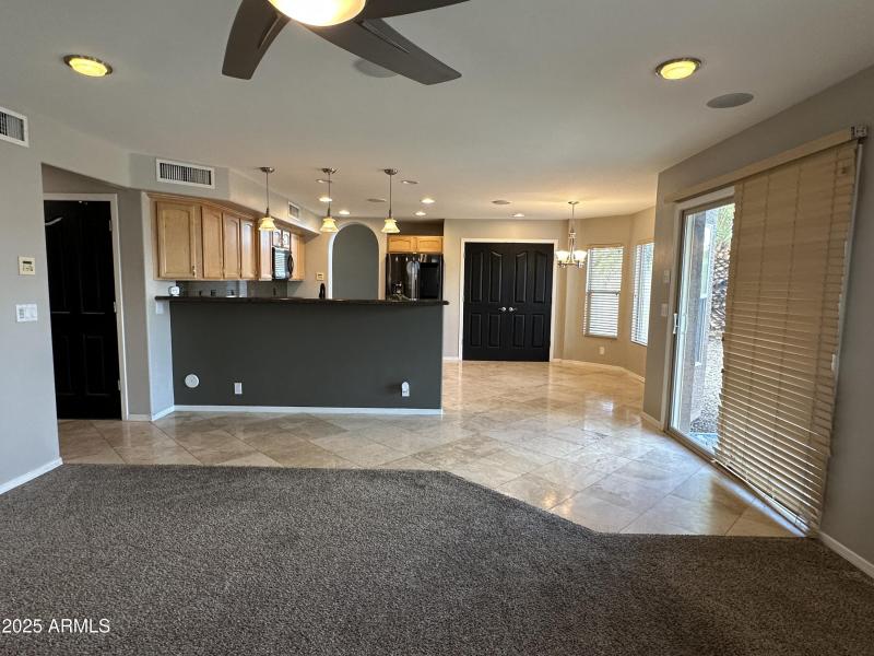 Living room to kitchen