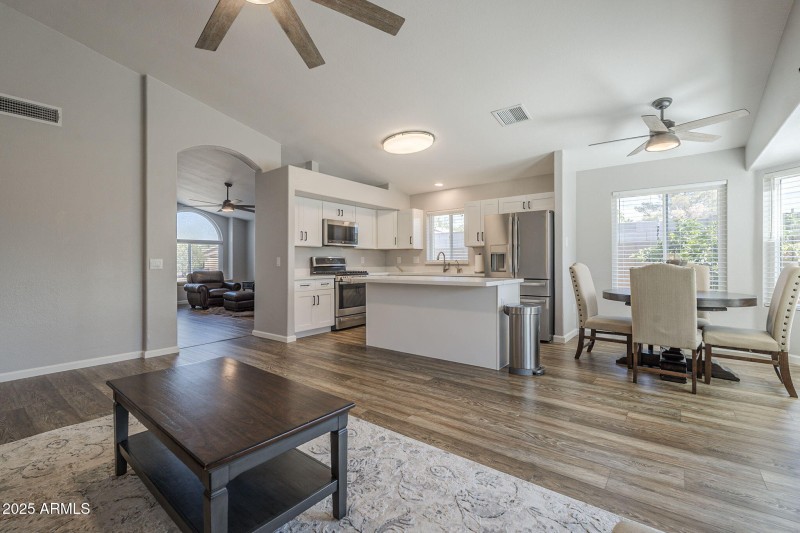Family Room and Kitchen