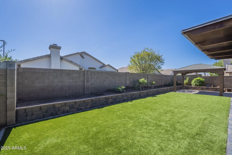 Artificial Turf and raised garden beds