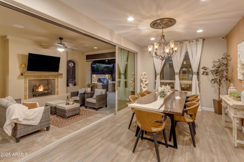 Dining with Sliding Glass Wall