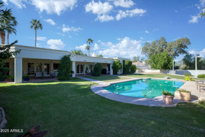 Rear of existing home