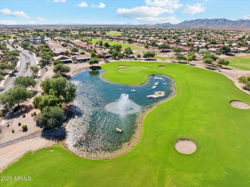 Aerial Lake & Fountain