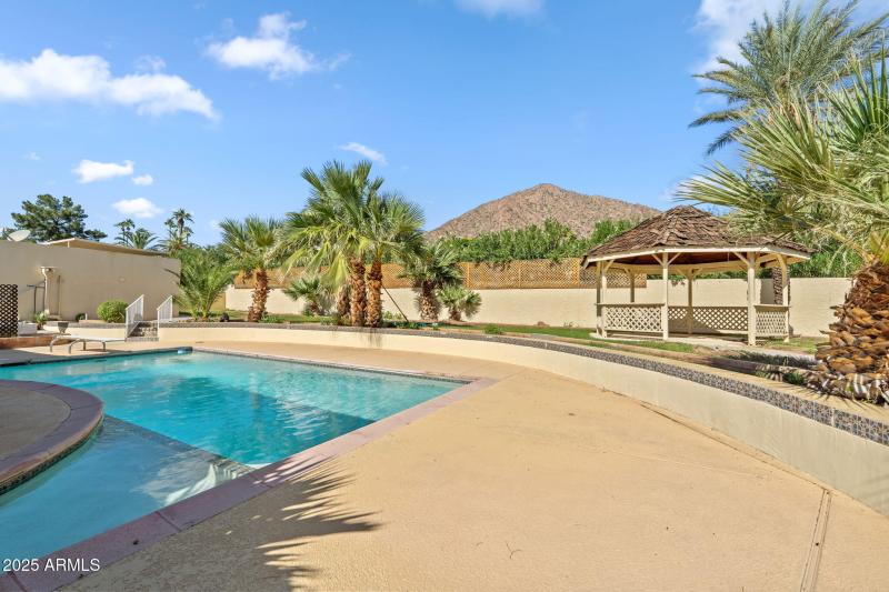 Pool with Camelback views