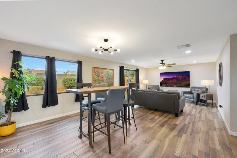 Dining and family room