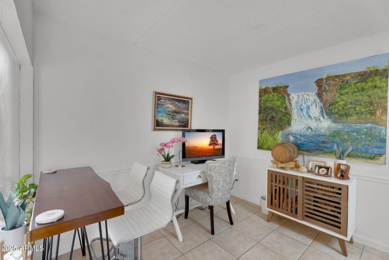 Light-Filled Dining & Office Area