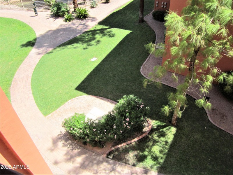 B7 U310 VIEW LOOKING DOWN FROM BALCONY