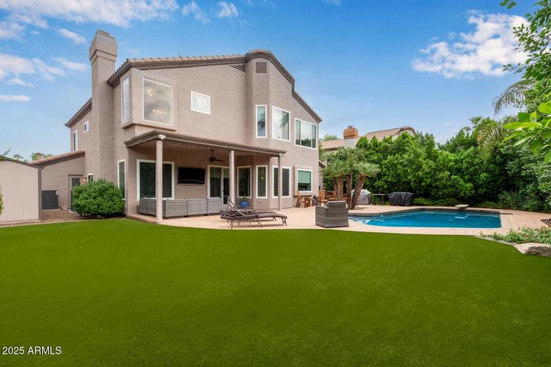 Large turf area for outdoor activities