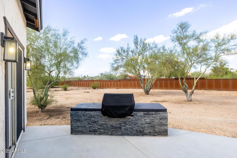 Second patio at rear grounds