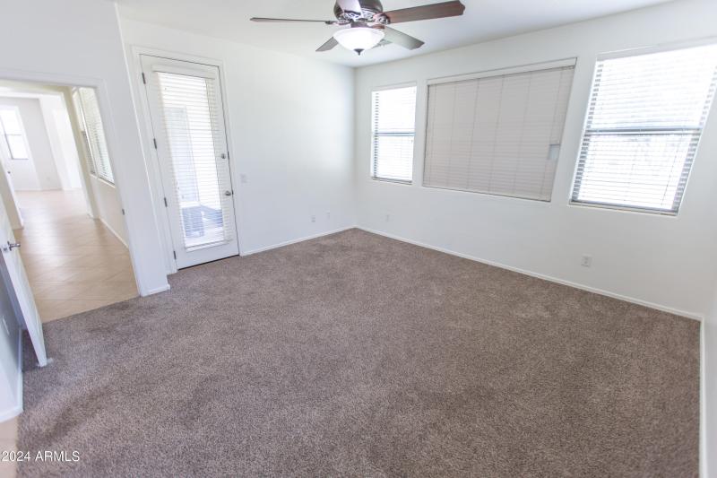 Master suite door to back patio