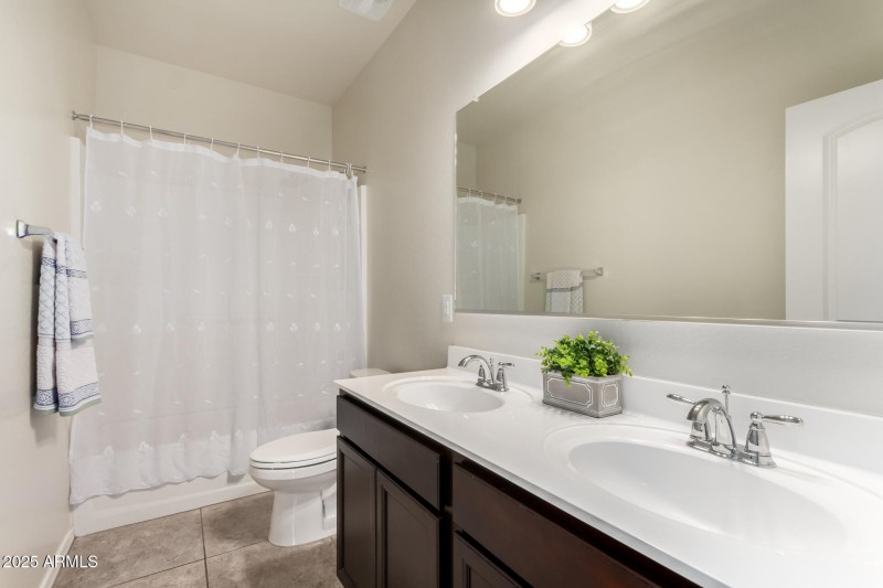 Guest Bathroom With Dual Sinks