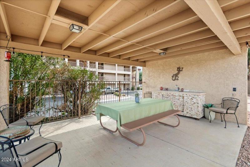 Covered Ramada just steps from Condo