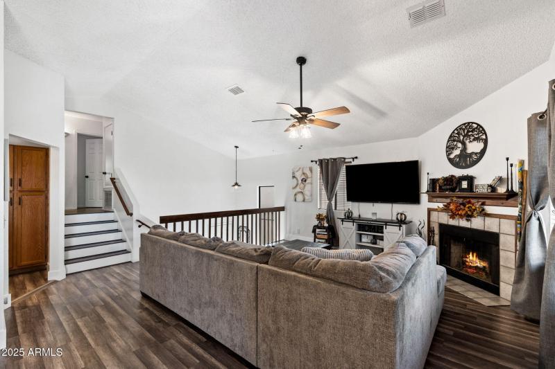 Great room with new flooring