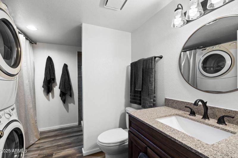 Master bathroom and laundry room