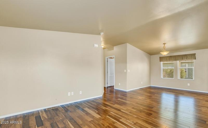 Wood flooring and Vaulted ceilings