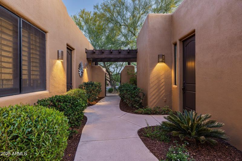 View of Courtyard Exiting Front Door
