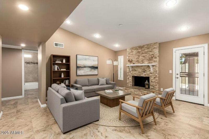 Family Room with Virtual Staging