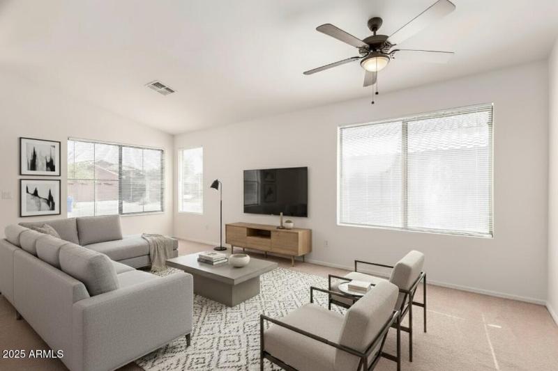 Living Room Virtual Staging