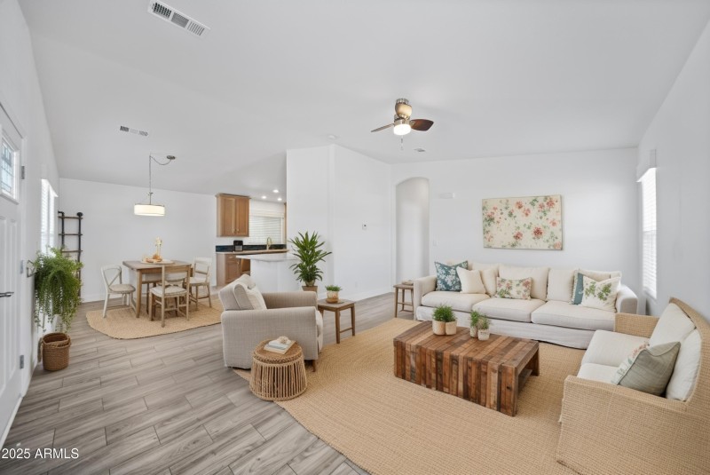 Virtually Staged Living Room