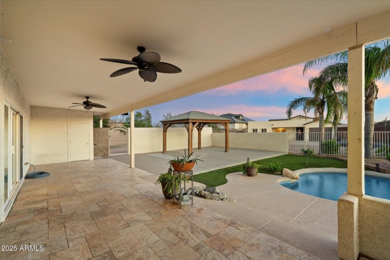 Expansive Covered Patio w/ Fans