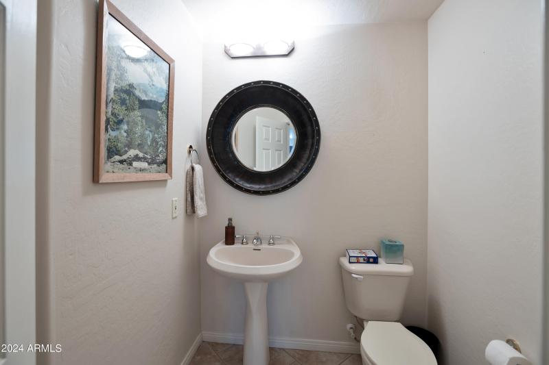 Powder room off entry