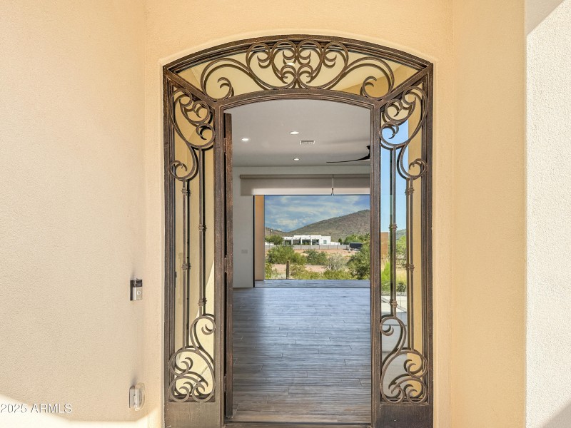 Iron Entry Door w/ Mountain Views
