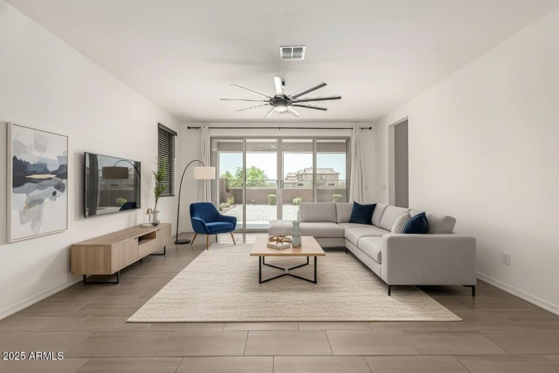 Living Room Virtual Staging