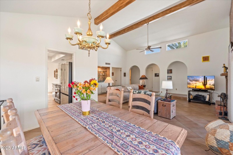 Dining open to family room