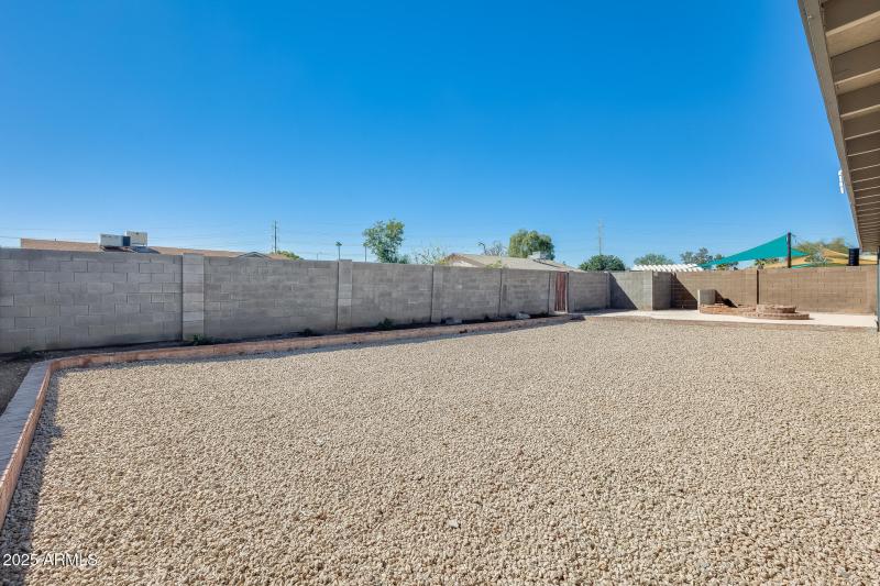 Large landscaped backyard