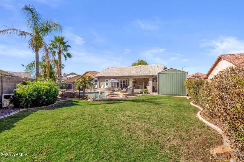 Backyard with Pool and Lawn