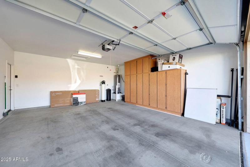 Garage with Attached Cabinets