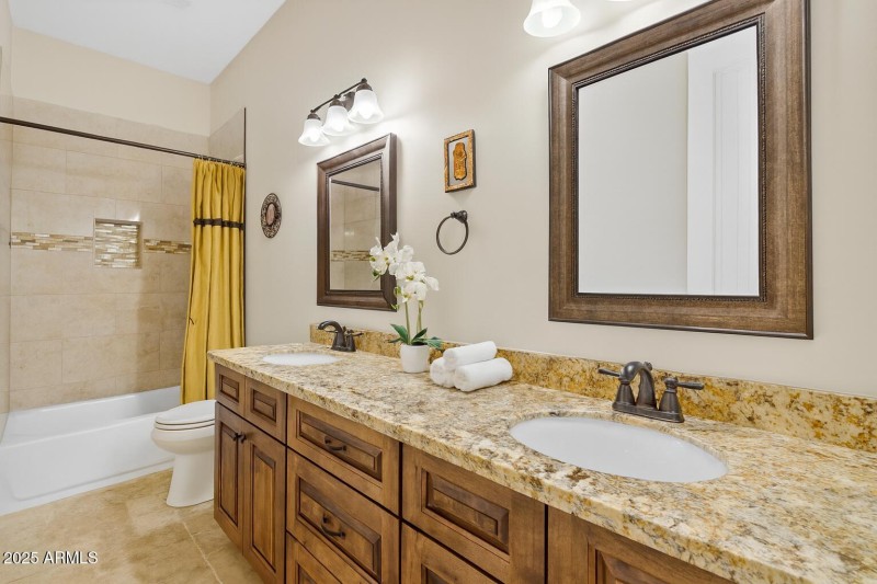 Hall Full Bath with Two Sinks