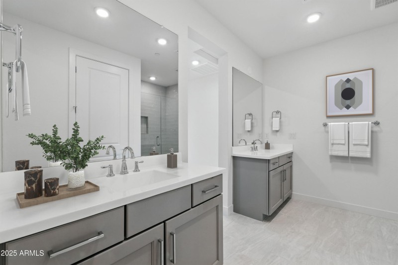 Virtually Staged Primary Bathroom