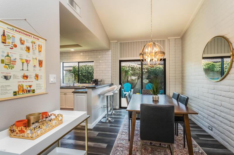 Dining Room Opens to the Patio