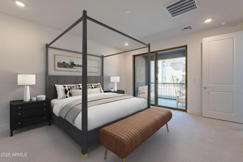 Virtually Staged Primary Bedroom