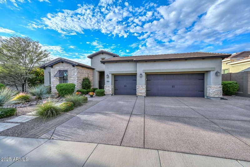Front View-3 Car Garage