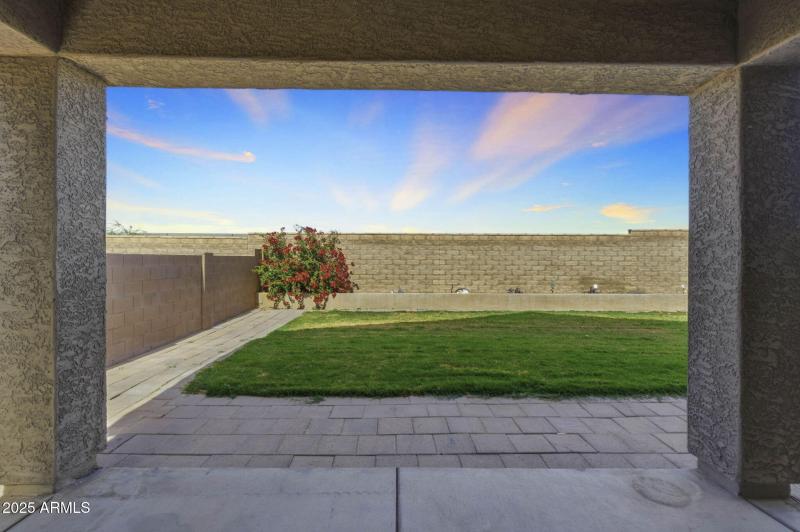 Covered Patio Facing North